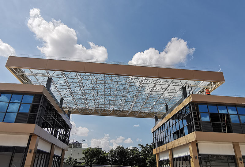 网架结构、玻璃、铝单板装饰工程